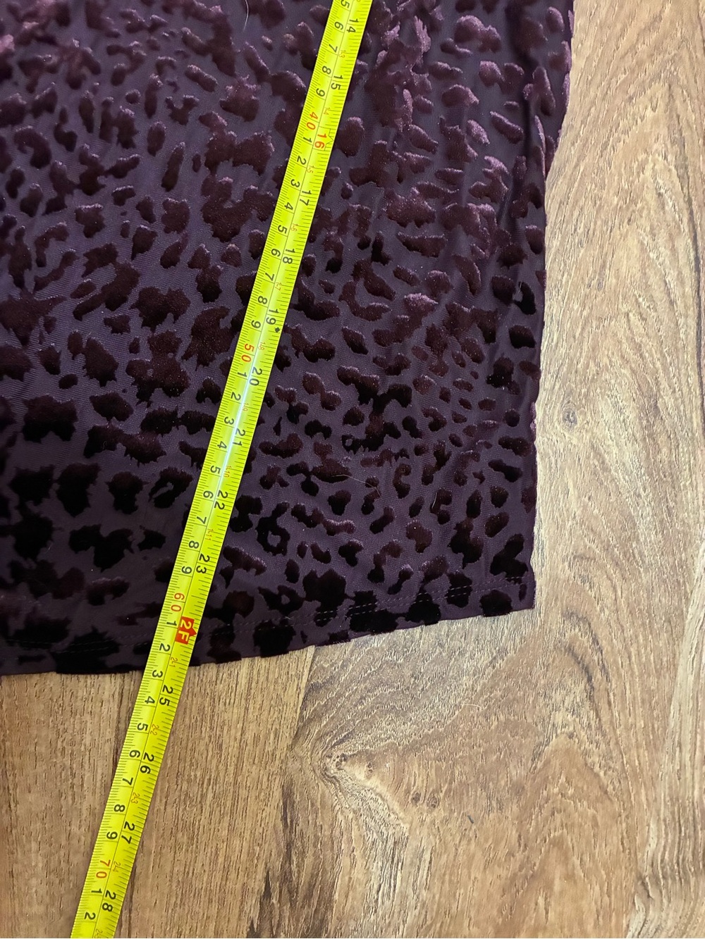 SimplyVera VeraWang Burnout Velvet Leopard Print Lined Top Plum Purple PreOwned - Picture 10 of 11